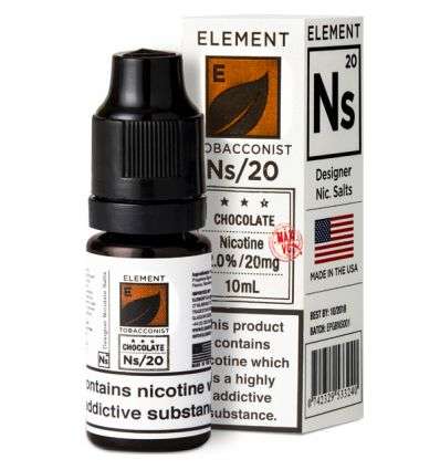 chocolate tobacco e liquid by element ns10 ns20